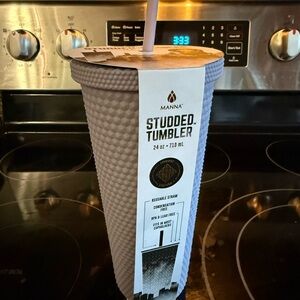 Anna Textured Tumbler with Straw - Purple